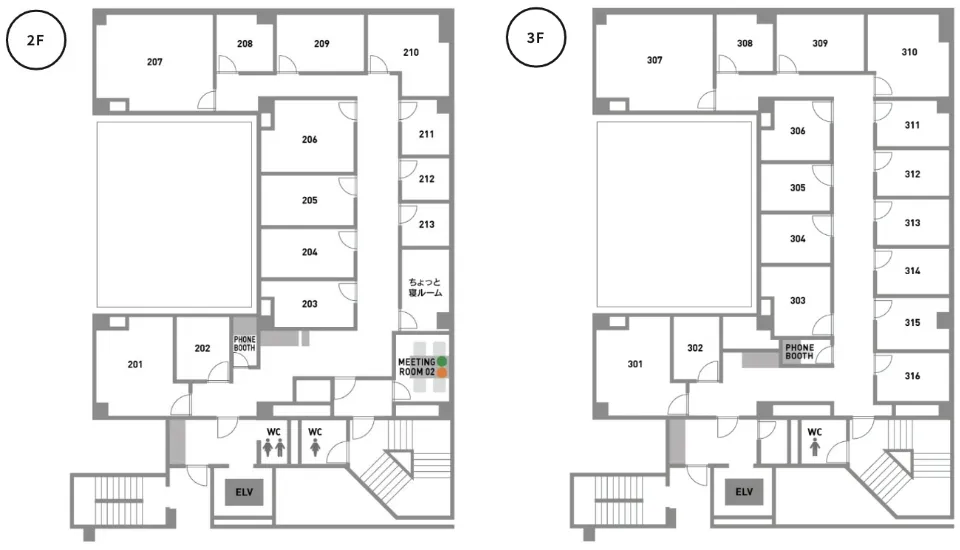 フロアマップ2・3階の画像